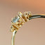 Limited Edition - Daisy oval cut aquamarine diamond ring 14k gold - Studio Kroewe