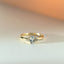 Limited Edition - Daisy oval cut aquamarine diamond ring 14k gold - Studio Kroewe
