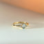 Limited Edition - Daisy oval cut aquamarine diamond ring 14k gold - Studio Kroewe