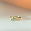 Limited Edition - Daisy oval cut aquamarine diamond ring 14k gold - Studio Kroewe