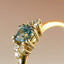 Limited Edition - Daisy sapphire diamond ring 14k gold - Studio Kroewe