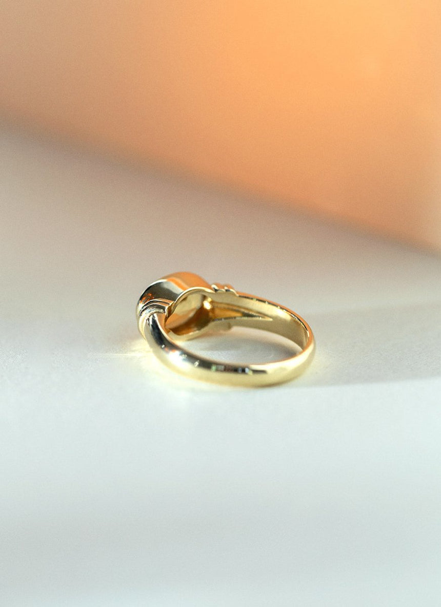 Limited Edition - Frankie golden beryl ring 14k gold - Studio Kroewe