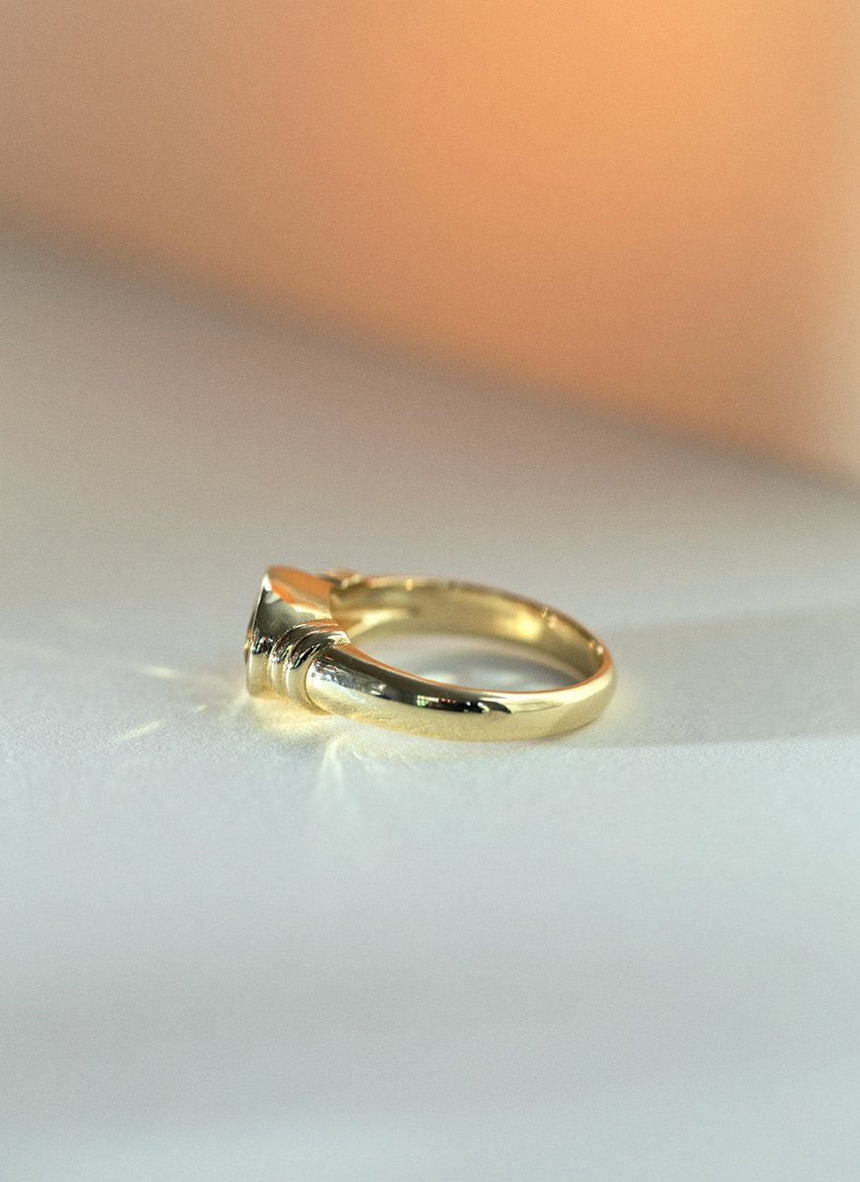 Limited Edition - Frankie golden beryl ring 14k gold - Studio Kroewe