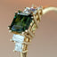 Limited Edition | Lily green tourmaline diamond ring 14k gold - Studio Kroewe