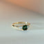 Limited Edition | Lily green tourmaline diamond ring 14k gold - Studio Kroewe