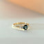 Limited Edition | Lily indigo sapphire diamond ring 14k gold - Studio Kroewe