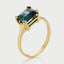Limited Edition | Liv topaz london blue ring 14k gold - Studio Kroewe