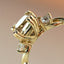 Limited Edition | River light brown tourmaline diamond ring 14k gold - Studio Kroewe