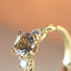Limited Edition | River taupe tourmaline diamond ring 14k gold - Studio Kroewe