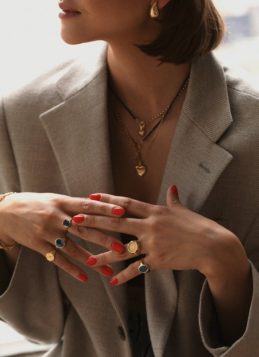 Rue topaz london blue ring 14k gold - Studio Kroewe