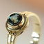 Limited Edition | Rumi green blue sapphire ring 14k gold - Studio Kroewe