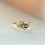 Limited Edition | Rumi green blue sapphire ring 14k gold - Studio Kroewe