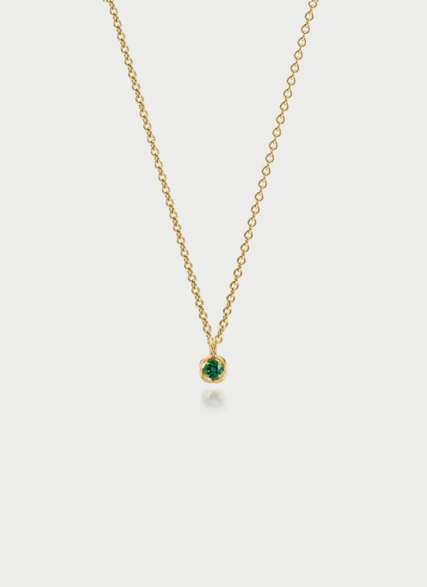 Little dido birthstone pendant 14k gold - Studio Kroewe