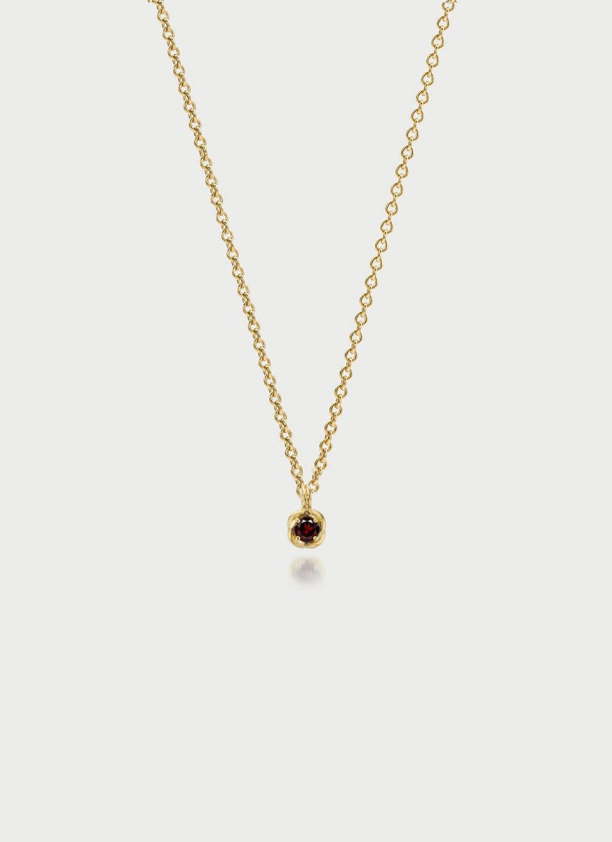 Little dido birthstone pendant 14k gold - Studio Kroewe