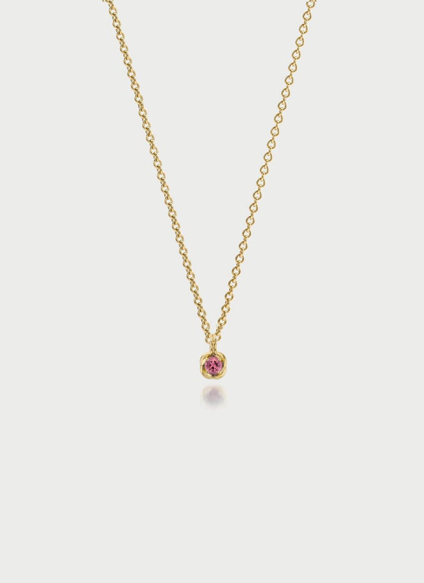 Little dido birthstone pendant 14k gold - Studio Kroewe