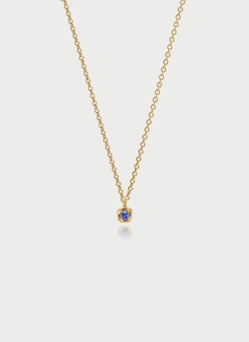 Little dido birthstone pendant 14k gold - Studio Kroewe