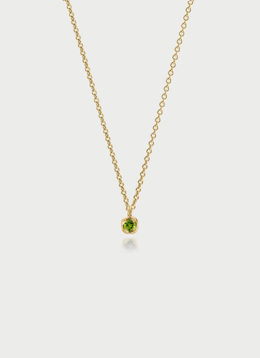 Little dido birthstone pendant 14k gold - Studio Kroewe