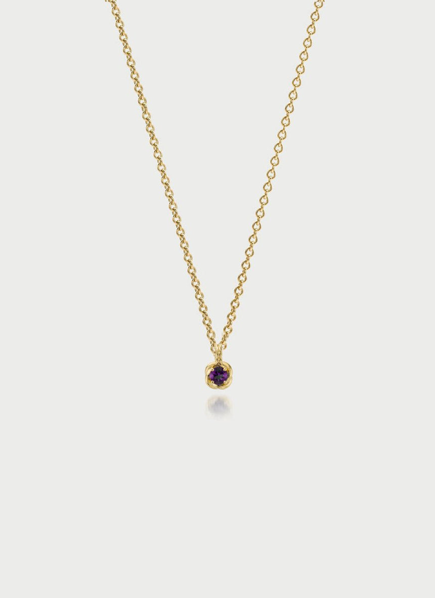 Little dido birthstone pendant 14k gold - Studio Kroewe