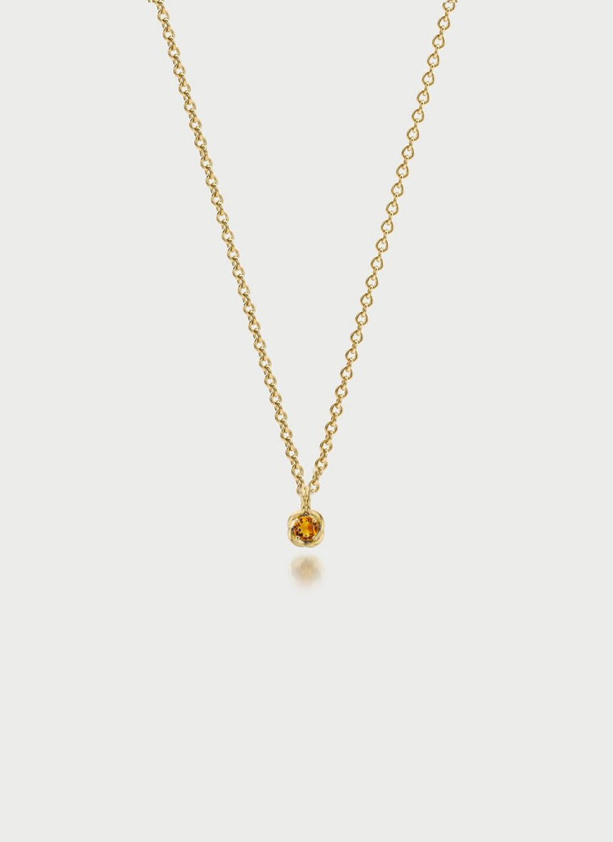 Little dido birthstone pendant 14k gold - Studio Kroewe