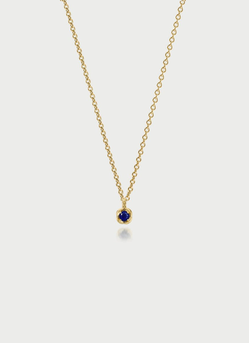 Little dido birthstone pendant 14k gold - Studio Kroewe