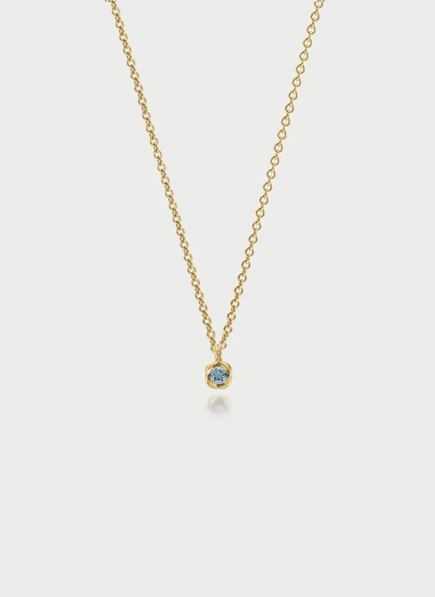 Little dido birthstone pendant 14k gold - Studio Kroewe