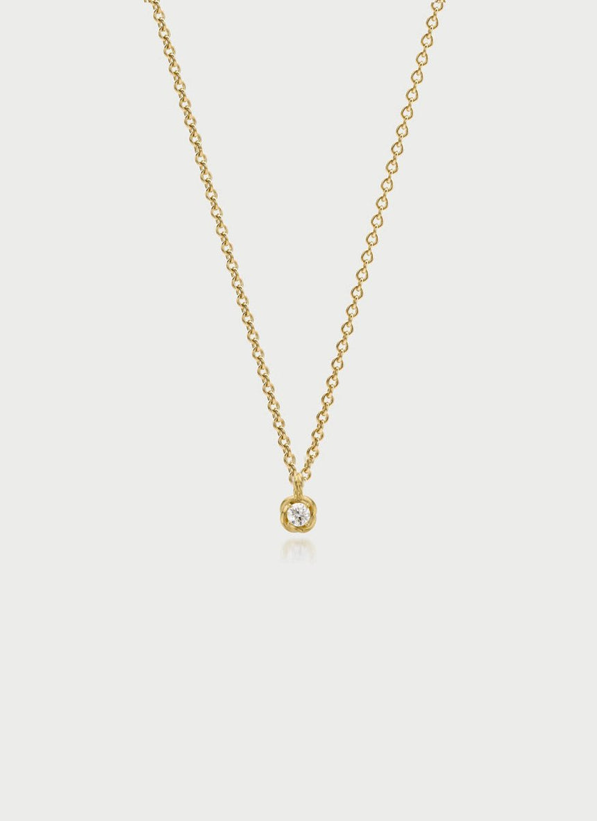 Little dido birthstone pendant 14k gold - Studio Kroewe