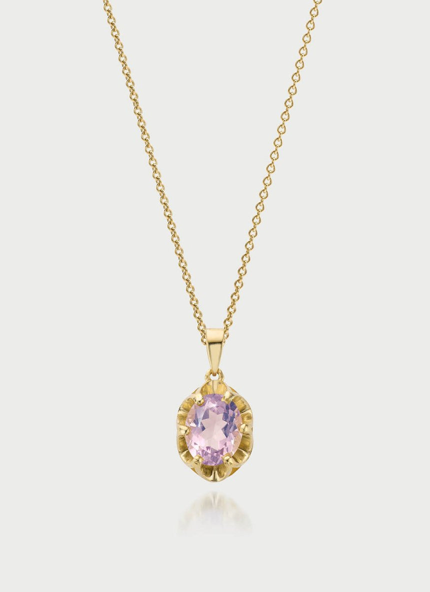 Lizzy moonquartz charm 14k gold - Studio Kroewe