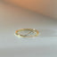 Loak diamond curve ring 14k gold - Studio Kroewe