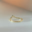 Loak diamond curve ring 14k gold - Studio Kroewe