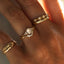 Loak diamond curve ring 14k gold - Studio Kroewe