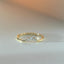 Loak diamond curve ring 14k gold - Studio Kroewe