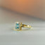 Lode halo diamond aquamarine ring 14k gold - Studio Kroewe