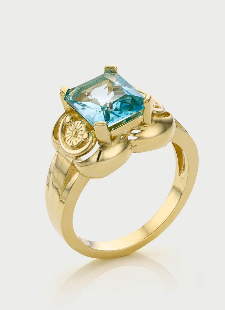Loene topaz ring 14k gold - Studio Kroewe