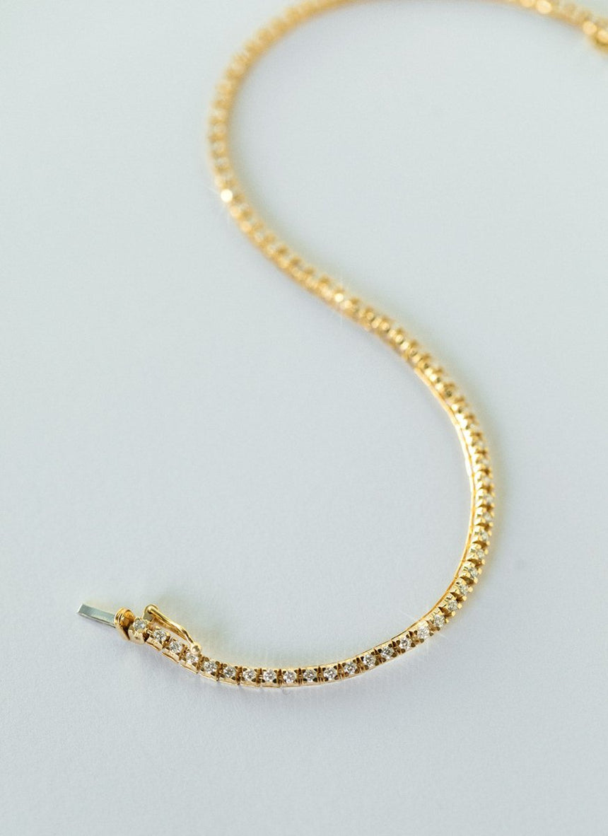Loris 4.2mm coffeebean bracelet 14k gold - Studio Kroewe