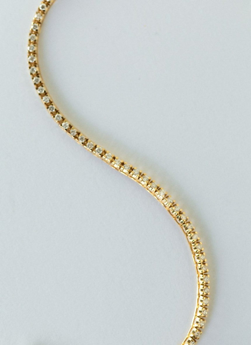Loris 4.2mm coffeebean bracelet 14k gold - Studio Kroewe