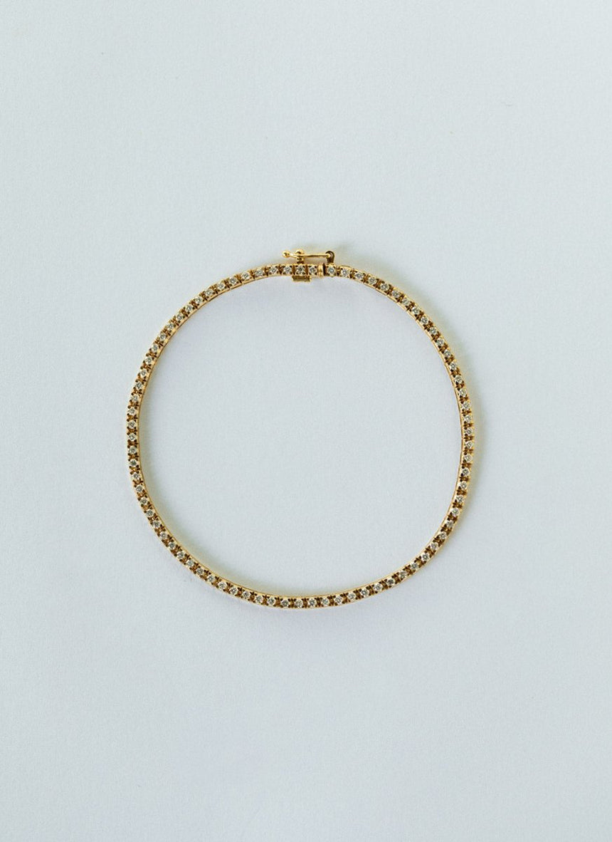 Loris 4.2mm coffeebean bracelet 14k gold - Studio Kroewe