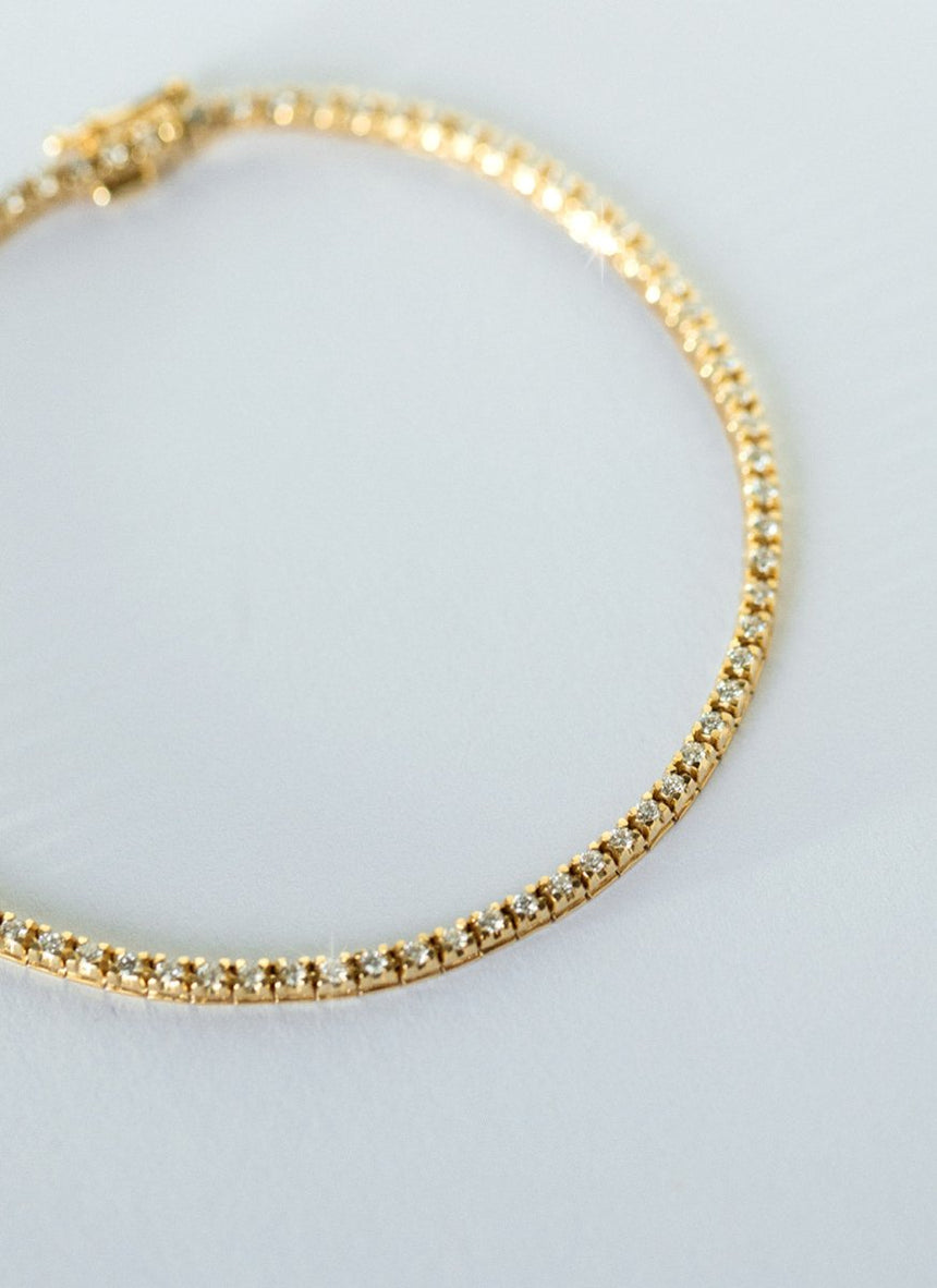 Loris 4.2mm coffeebean bracelet 14k gold - Studio Kroewe