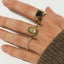 Lonny black sapphire ring 14k gold - Studio Kroewe