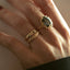Lonny black sapphire ring 14k gold - Studio Kroewe