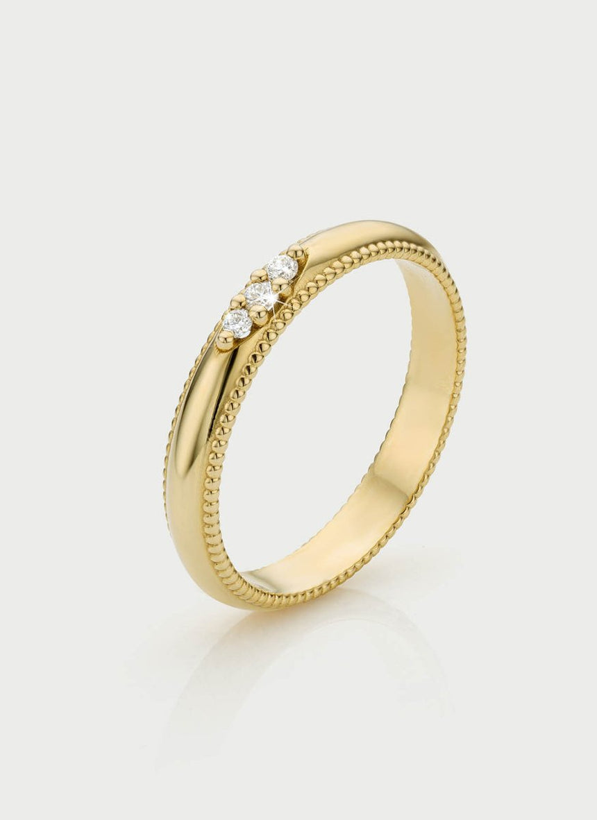 Lonny diamond ring 14k gold - Studio Kroewe