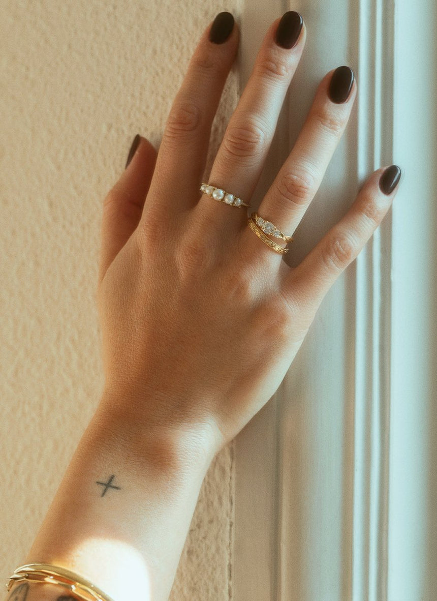 Georgia diamond ring 14k gold - Studio Kroewe