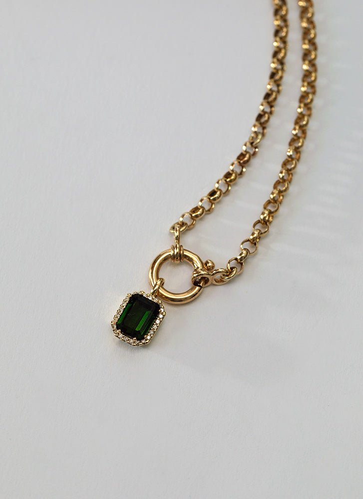 Sutton amethyst pendant 14k gold - Studio Kroewe