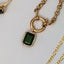 Lou diamond tourmaline pendant 14k gold - Studio Kroewe