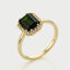 Lou diamond tourmaline ring 14k gold - Studio Kroewe