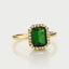 Lou diamond tourmaline ring 14k gold - Studio Kroewe