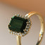 Lou diamond tourmaline ring 14k gold - Studio Kroewe