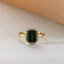 Lou diamond tourmaline ring 14k gold - Studio Kroewe