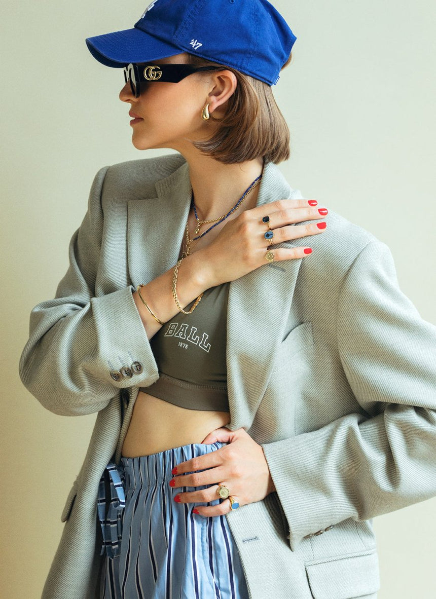 Lous signet ring 14k gold - Studio Kroewe