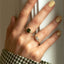 Mari diamond octagon tourmaline ring 14k gold - Studio Kroewe