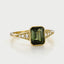Mari diamond octagon tourmaline ring 14k gold - Studio Kroewe